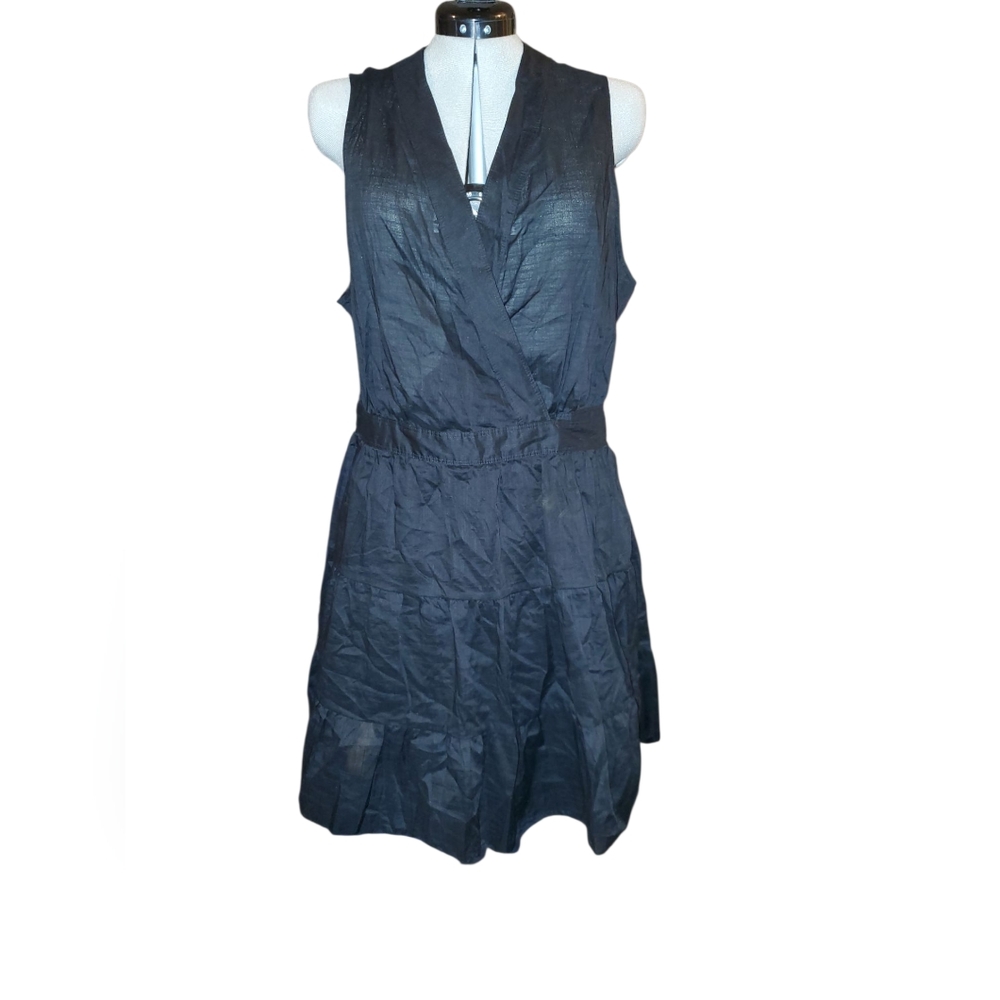 BANANA REPUBLIC Elegant Black Wrap Mini Dress Size: XXL NWT - Picture 2 of 13